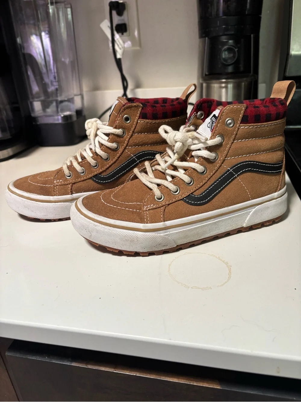 Kids Brown High-Top Shoes